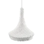 Lampy sufitowe - Bawełniana lampa wisząca do sypialni Mahaka 5175 Shilo biały - miniaturka - grafika 1