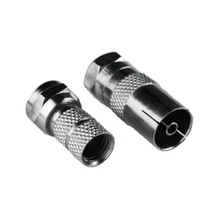 Adapter wtyk F-gniazdo TV - wtyk F - Inne akcesoria audio-wideo - miniaturka - grafika 1