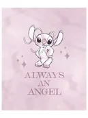 Wyposażenie pokoiku dziecięcego - Komar Obraz ścienny - Stitch Always an Angel - rozmiar 30 x 40 cm - Disney, obraz ścienny, druk artystyczny, plakat, pokój dziecięcy - miniaturka - grafika 1