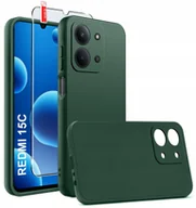Etui i futerały do telefonów - Etui Zielony Matowe Silikon Slim do Xiaomi Redmi 15C 5G + SZKŁO 9H - miniaturka - grafika 1