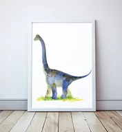 Plakaty - Plakat z Dinozaurem, Dino 1 format A4 - miniaturka - grafika 1