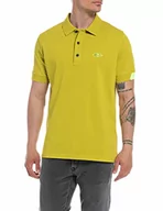 Koszulki męskie - REPLAY Męska koszulka polo M3540A, Lime Green 932, 3XL, Lime Green 932, 3XL - miniaturka - grafika 1