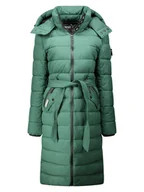 Kurtki damskie - Geographical Norway Płaszcz zimowy "Cabima" w kolorze zielonym - miniaturka - grafika 1