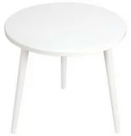 Ławy i stoliki kawowe - Stolik kawowy okrągły ze sklejki Crystal White, Wykończenie nogi - Buk - farba biała, Średnica blatu [cm] - 60, Wysokość [cm] - 41 - miniaturka - grafika 1
