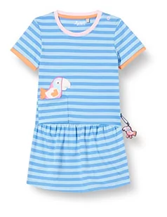 Sigikid Dziewczęca sukienka dziecięca, Niebieski/w paski/Miami, 74 cm - Sukienki - miniaturka - grafika 1