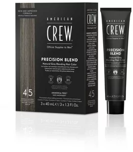 American Crew Precision Blend Odsiwiacz repigmentacja Kolor średni naturalny 4-5 3x40ml - Zestawy kosmetyków męskich - miniaturka - grafika 1