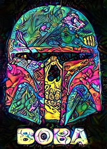 Plakat, PsychoSkulls, Boba Fett, Star Wars Gwiezdne Wojny, 59,4x84,1 cm - Plakaty - miniaturka - grafika 1