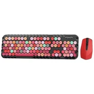 Zestawy myszka + klawiatura - Bezprzewodowy zestaw klawiatura + myszka MOFII Honey Plus 2.4 (czarno-czerwony) - miniaturka - grafika 1