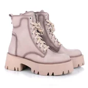 Botki damskie - Trzewiki damskie Nessi 24669 beż 9 37 - miniaturka - grafika 1