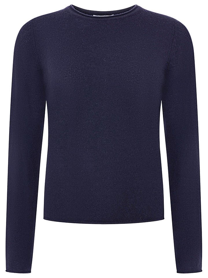 Zwillingsherz Kaszmirowa koszulka w kolorze granatowym