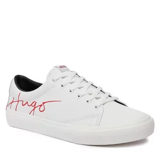 Półbuty męskie - Sneakersy Hugo Dyerh Tenn 50518354 White 100 - grafika 1