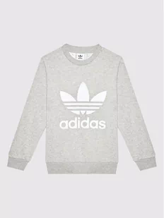 Adidas Bluza Trefoil GD2709 Szary Regular Fit - Bluzy dla chłopców - miniaturka - grafika 1