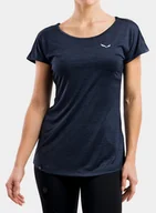 Koszulki i topy damskie - Koszulka damska Salewa Puez Melange Dry S/S Tee - navy bl. mel. - miniaturka - grafika 1