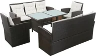 Meble ogrodowe - Elior Zestaw brązowych mebli ogrodowych - Andras - miniaturka - grafika 1