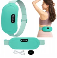 Masażery - Inteligentny Pas Grzewczy Bóle Menstruacyjne Masażer Menstruacyjny Zielony - miniaturka - grafika 1