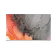 Deski do krojenia - Szklana deska do krojenia HOMEPRINT Czarno pomarańczowy marmur 60x52 cm - miniaturka - grafika 1