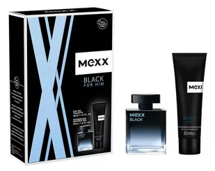 Zestaw męski Mexx Black For Him Woda Toaletowa 30 ml + Żel pod prysznic 50 ml (3616303430412) - Zestawy kosmetyków męskich - miniaturka - grafika 1