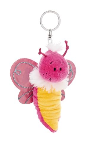 NICI 62883 brelok motyl Flibbies, wierny pluszowy towarzysz do plecaka lub torby, zawieszka na klucze dla małych i dużych, 10 cm, różowy