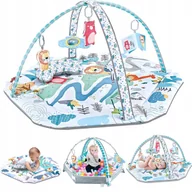 Maty edukacyjne - Mata Interaktywna Edukacyjna dla Dzieci Królik 110x100 cm - miniaturka - grafika 1