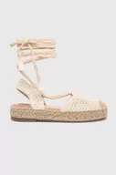 Espadryle damskie - Answear Lab espadryle kolor beżowy na platformie - miniaturka - grafika 1