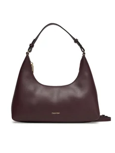 Calvin Klein Torebka Foil Logo Conv Shoulder Bag LV04F3272G Bordowy - Torebki damskie - miniaturka - grafika 1