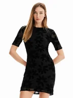 Sukienki - Desigual Sukienka codzienna Oxford 23SWVK19 Czarny Slim Fit - miniaturka - grafika 1