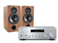 Zestawy stereo - Yamaha R-N600A (srebrny) + Tesi 261 (orzech) - miniaturka - grafika 1