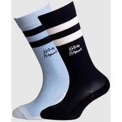 Skarpetki jeździeckie - Kentucky Horsewear Podkolanówki jeździeckie Stripes 2-pak - Kentucky - navy/light blue - miniaturka - grafika 1