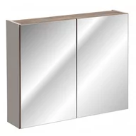 Szafki łazienkowe - Wisząca szafka łazienkowa z lustrem szary krzemowy - Larosa 5X 80cm - miniaturka - grafika 1