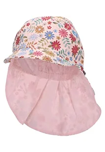 Sterntaler Unisex dziecięca czapka z daszkiem kark kwiaty czapka dziecięca, różowa, normalna, Rosa, 51 - Czapki damskie - miniaturka - grafika 1