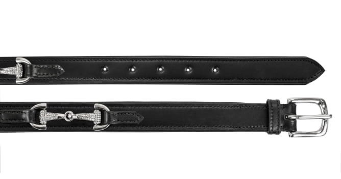 Pasek Do Spodni Eq.Queen Bits Skórzany Czarny, Rozmiar: 85