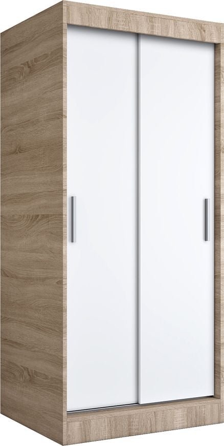 Elior Szafa przesuwna dąb sonoma + biel - Corina 2X