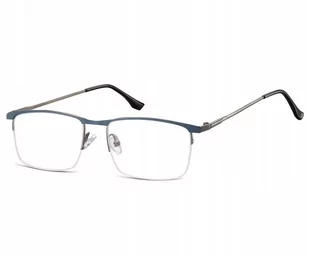 Sunoptic Okulary zerówki korekcyjne Prostokątne Żyłkowe 892B granatowo-grafitowe - Okulary korekcyjne, oprawki, szkła - miniaturka - grafika 1