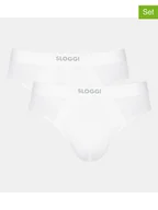 Majtki męskie - Sloggi Slipy (2 pary) "Ever Ease" w kolorze białym - miniaturka - grafika 1