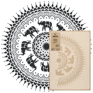 Szablony malarskie - szablon malarski wielokrotny // MANDALA - SŁONIE - LARGE (średnica 89cm) - miniaturka - grafika 1