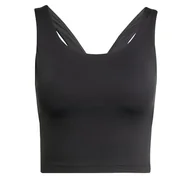 Biustonosze - adidas Damski biustonosz dla dorosłych All Me Medium Support Bra Tank S czarny - miniaturka - grafika 1