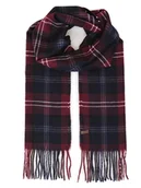 Apaszki i szaliki męskie - Bordowo-granatowy szalik męski w kratę R43 - miniaturka - grafika 1