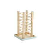 Karma dla gryzoni - Beeztees Drewniany pojemnik kolor miętowy - miniaturka - grafika 1