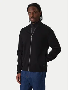 Calvin Klein Kardigan LV040EM324 Czarny Regular Fit - Swetry męskie - miniaturka - grafika 1