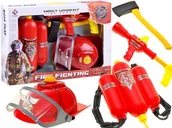 Zabawy w naśladowanie dorosłych - Zestaw strażaka kask światło dźwięk gaśnica ZA1678 - miniaturka - grafika 1