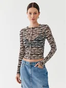 Bluzki damskie - ONLY Bluzka 15315812 Beżowy Regular Fit - miniaturka - grafika 1