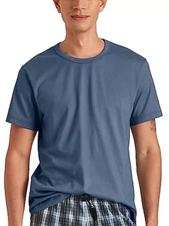 Koszulki męskie - Calida RMX Sleep Leisure męski T-shirt, Vintage Indigo, indygo (Vintage Indigo), 46-48 - grafika 1