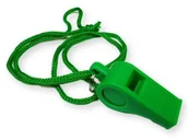 Piłka nożna - Gwizdek plastikowy zielony - miniaturka - grafika 1