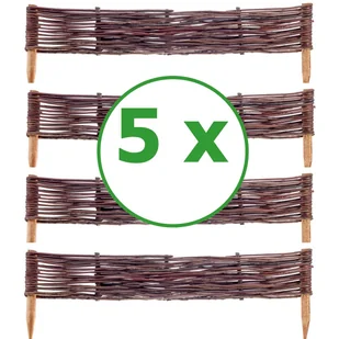PALISADA OGRODOWA 60cmx10cm - 5 SZTUK PŁOTEK WIKLINOWY OBRZEŻE PRODUCENT - Ogrodzenia - miniaturka - grafika 1