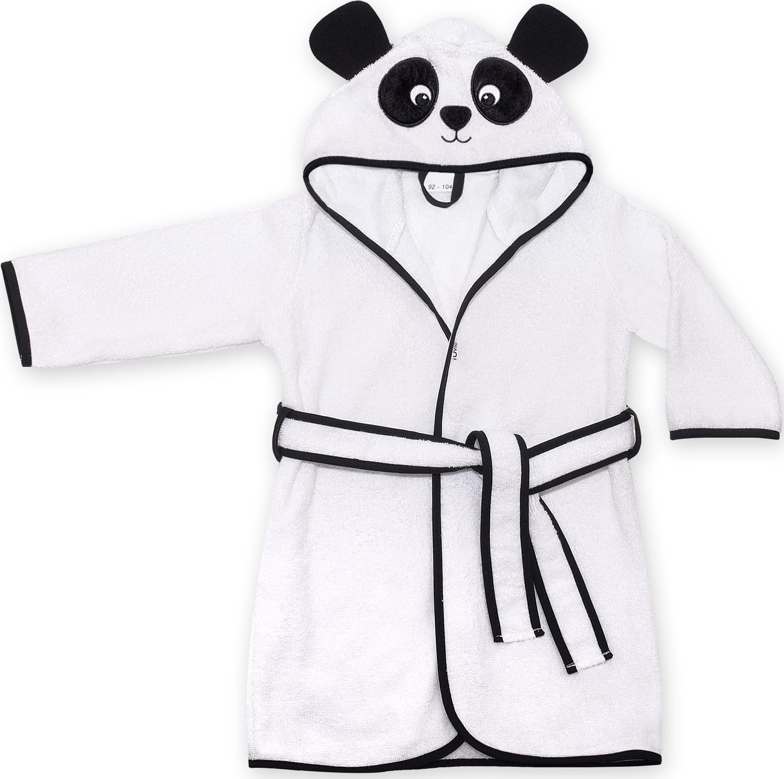 UVIE ciepły szlafrok dziecięcy biały panda