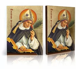 Ikona religijna Święty Albert Wielki - Ikony i obrazy sakralne - miniaturka - grafika 1