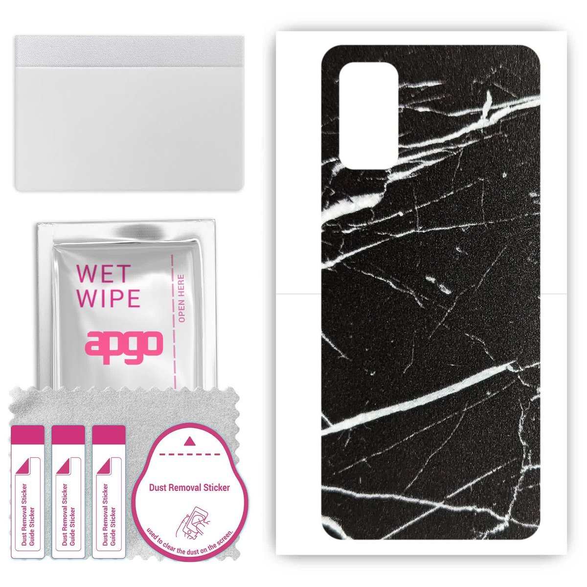 Folia naklejka skórka strukturalna na TYŁ do Realme Q2 Pro - Marmur Ciemny - apgo SKINS