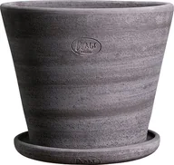 Donice - Doniczka Julie Rustic 40 cm szara z podstawką - miniaturka - grafika 1