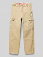 Spodnie i spodenki dla chłopców - Spodnie cargo o luźnym kroju z detalem z logo - miniaturka - grafika 1