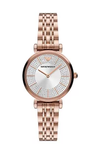 Zegarek Emporio Armani zegarek damski kolor różowy - Zegarki damskie - miniaturka - grafika 1
